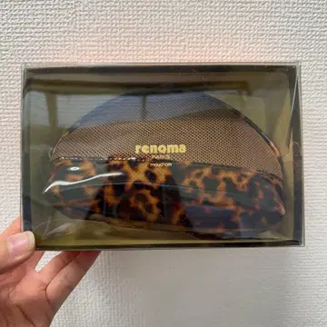 renoma 레오파드 무늬 메쉬 파우치