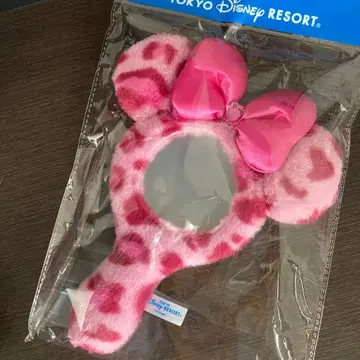 도쿄 디즈니 레오파드 무늬 미니 거울 볼체인 포함 레오파드