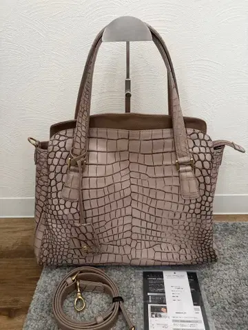 미사용 레더 쥬얼스 크로커 엠보싱 2way 백 핸드 숄더