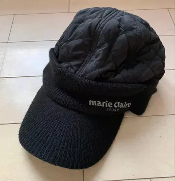 마리끌레르 marie claire 골프 충전솜 퀼트 니트 모자
