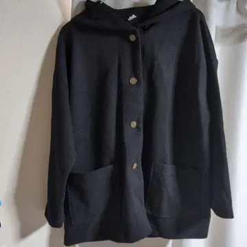 나츄란 후드 부착 아우터 프리 사이즈