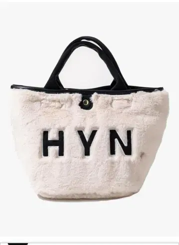 HYN 아이보리 에코 퍼 토트백