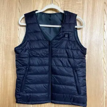 가열 기능 포함 블랙 퀼팅 베스트 L