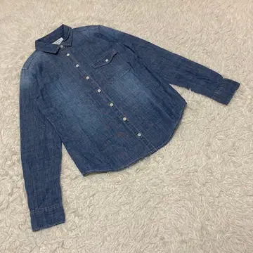 PLST 플라스테 데님 셔츠 캐주얼 셔츠 블루 사이즈 0