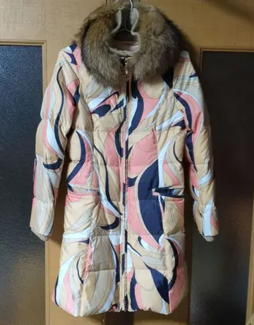 새상품급 Rady 마블 다운 코트 퍼 올 패턴 갸루 의류