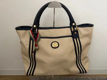 오로비안코 가죽 토트백 크림 네이비 비즈니스 orobianco