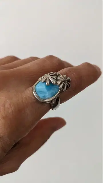 천연 라리마석 사이즈 11호 실버 925제