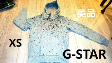 G-STAR RAW 스플래터 프린트 페인트 후드티 XS 지스타