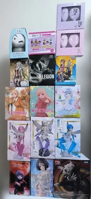 애니메이션 캐릭터 피규어 세트 16개