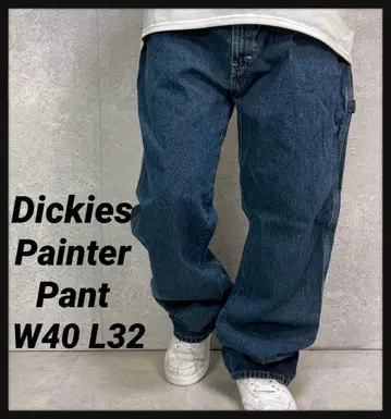 디키즈 페인터 팬츠 블루 데님 청바지 빅사이즈 W40 L32