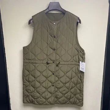 QTUME 카키 퀼팅 베스트