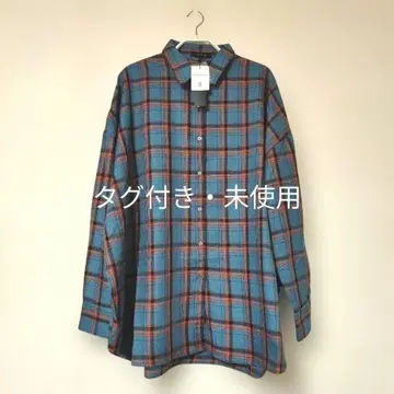 택 포함 미사용 JEANASIS 모듬 체크 셔츠 LS