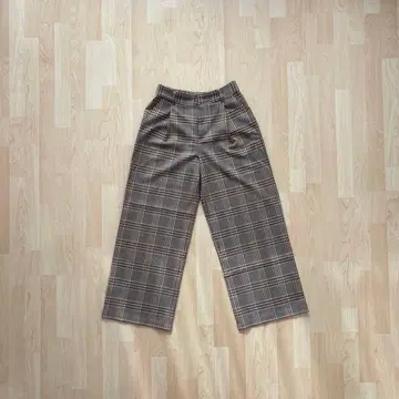 beluls closet 체크 와이드 팬츠