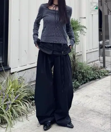 스트라이프 리본 테레코롱T