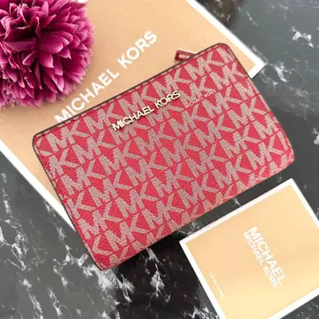 새상품 MICHAEL KORS 마이클코어스 지갑 접이식 지갑 레드