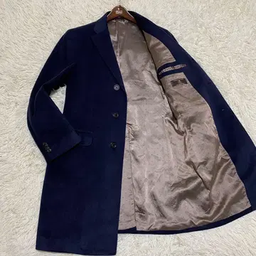 [새상품급] 테츠에스피에이 제냐 실크 100% 체스터 코트 네이비 52