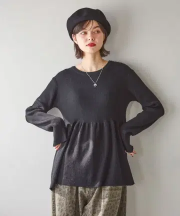 [niko and - ] 페플럼 리브 니트 풀오버