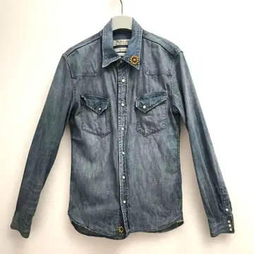 레미 리프 스터드 데님 셔츠