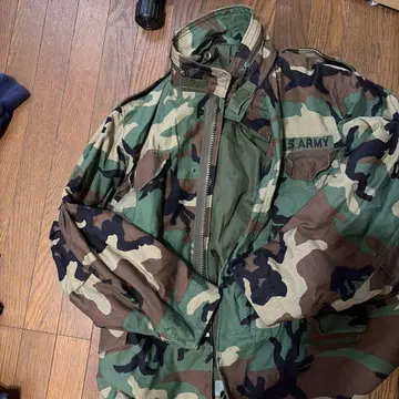 U.S. ARMY 카모플라쥬 밀리터리 자켓 LARGE SHORT