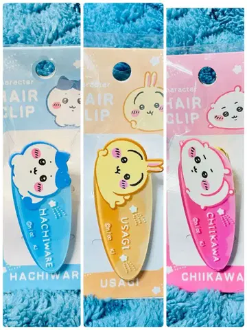 치이카와 (먼작귀) 헤어 클립 (릴랙스) 3종 세트