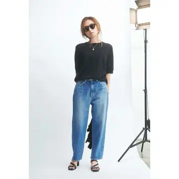 RED CARD TOKYO JAZZ 22 와이드 테이퍼드 데님 팬츠