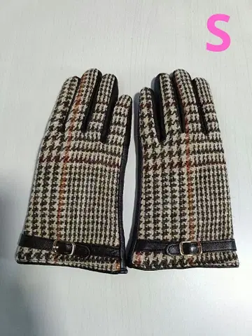 해리스 트위드 하운즈투스 패턴 장갑 S 사이즈