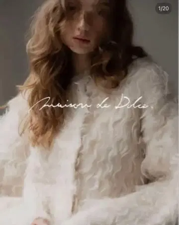 메종 드 돌체 wavy cardigan ivory