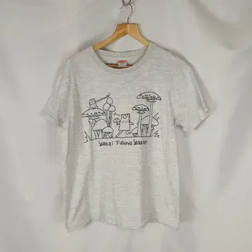 야바이 티셔츠야상 프린트 티셔츠 그레이 M B4196