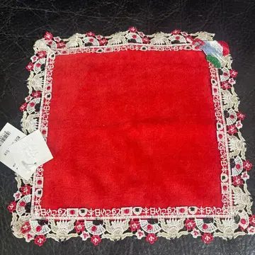 치카자와 레이스 와레-스 도스코이 일본 레드 타월 손수건