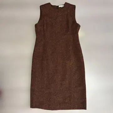 택 포함 새상품 브라운 슬리브리스 원피스 M