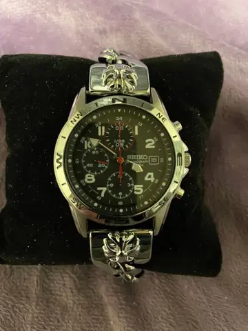 SEIKO 7T92-0DX0 크로노그래프 쿼츠 크로스볼 벨트