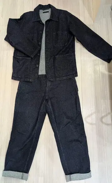 UNIQLO 데님 자켓과 팬츠 세트 S