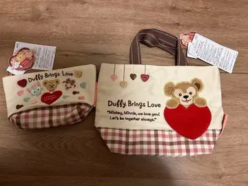 디즈니 씨 더피 하트 발렌타인 토트 파우치