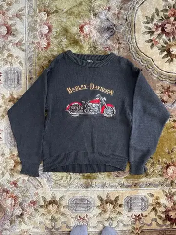 Harley-Davidson 바이크 자수 니트