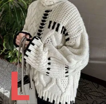 ZARA 대비 탑스티치 니트 스웨터 L