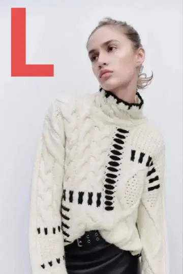 ZARA 대비 탑스티치 니트 스웨터 L