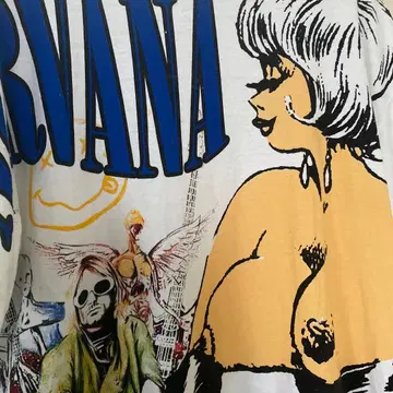3일간 한정판 90's 빈티지 NIRVANA 빅 실루엣 T 사이즈 F