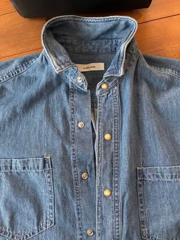 L.E.JAMES 데님 셔츠 인디고 블루