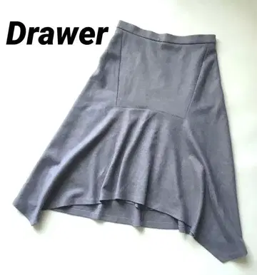 [새상품급] Drawer 드로어 불규칙 헴스커트 울 36