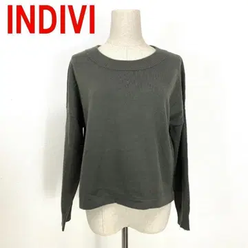 A1991 인디비 긴팔 니트 스웨터 울 모스그린 38