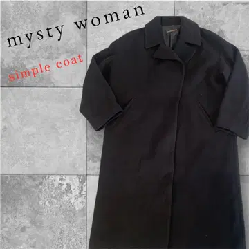 새상품급 mysty woman 미스티 우먼 블랙 롱 코트