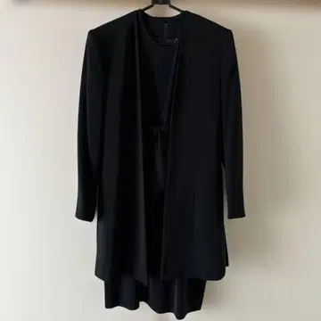 블랙 포멀 원피스 수트 블랙 M