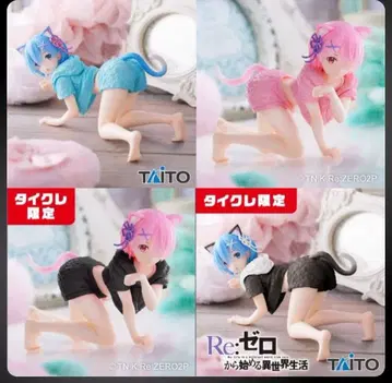 4체 세트 Re: 제로 Desktop Cute 피규어 렘 라무