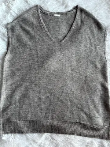ITEMS URBAN RESEARCH 그레이 V넥 니트 베스트