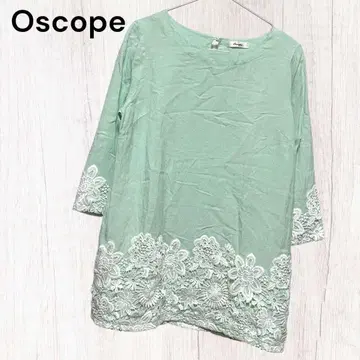 [오스코프] 크로셰 뜨개질 레이스 튜닉 (L) 백키홀 마 혼방 체형 커버