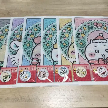 치이카와 세븐일레븐 전종 클리어 파일 & 전종 캔 미러 세트