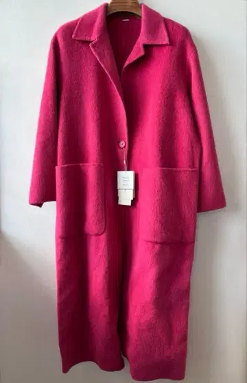 [택 포함 새상품] 미라 오웬 접결 샤기 린 실루엣 코트