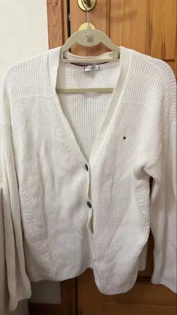 TOMMY HILFIGER 화이트 가디건 M 사이즈