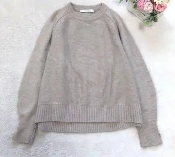 프레임워크 긴팔 니트 여성용 상의 심플 베이직 베이지