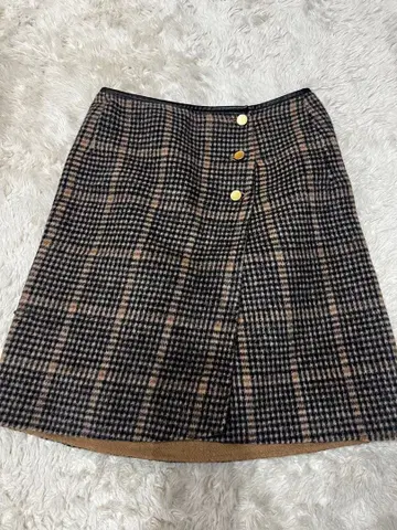 체크 무늬 타이트 스커트 36 사이즈